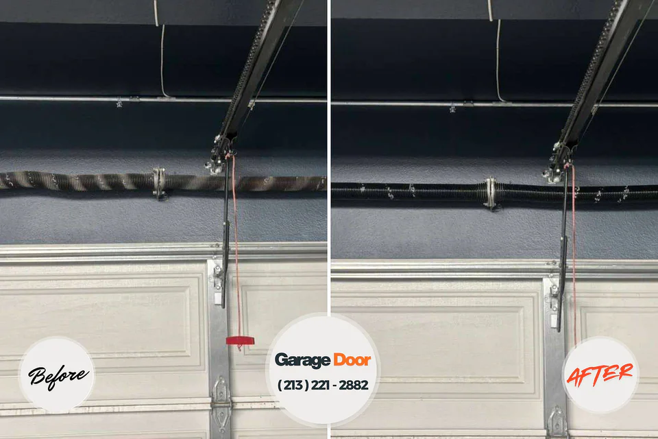 Before and after: garage door repair Dardanelle, AR